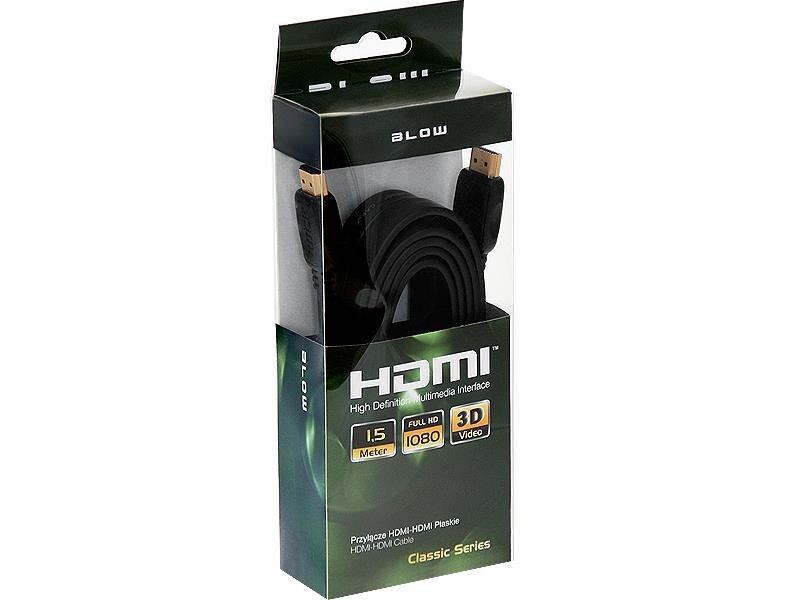 BLOW HDMI-HDMI Flat 1.5m цена и информация | Kabeļi un vadi | 220.lv