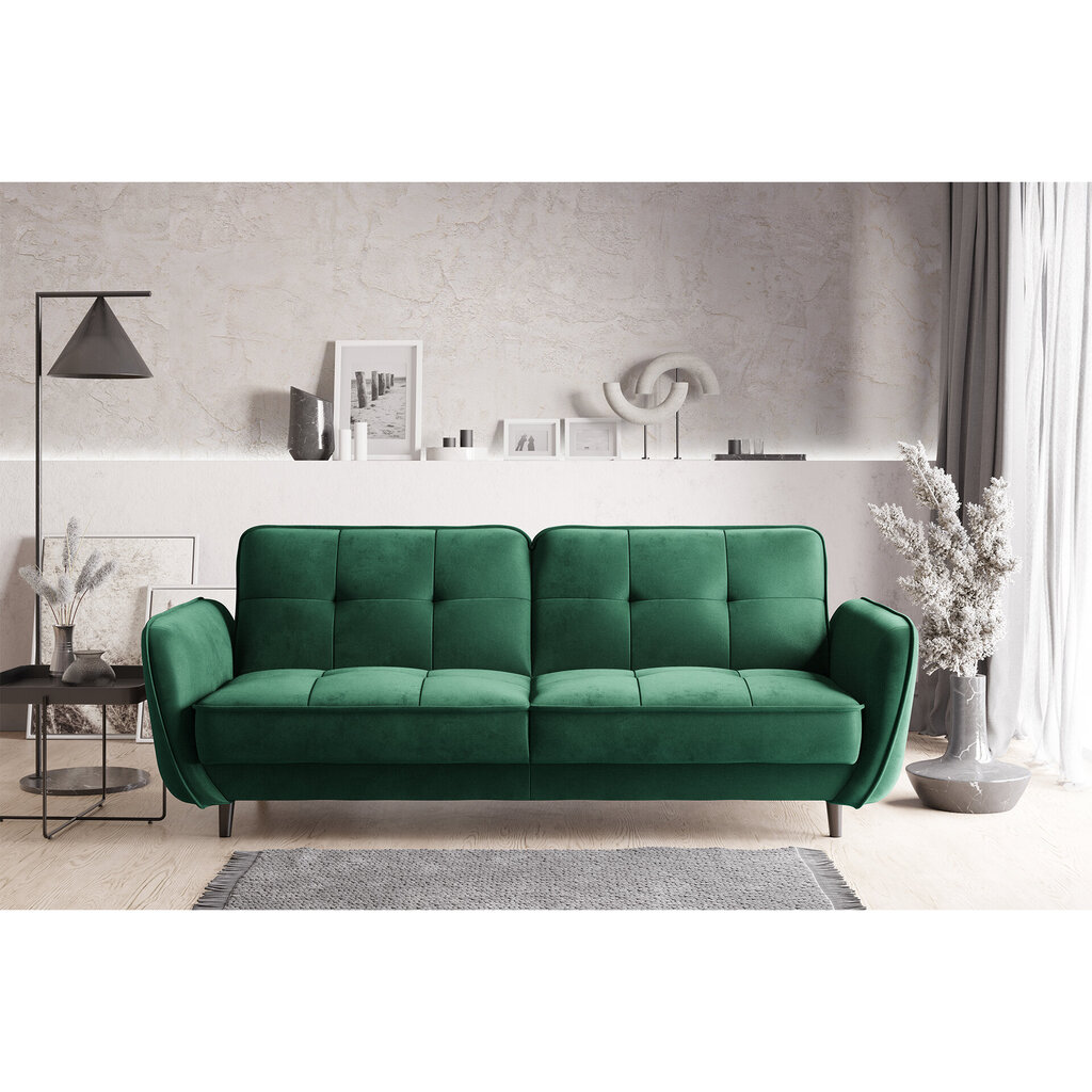 Dīvāns NORE Bellis, tumši zaļš cena un informācija | Dīvāni | 220.lv