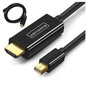 Adapteris Mini DisplayPort HDMI Cable 4k Thunderbolt 180cm Kabelis Macbook Pro Air Un Citiem cena un informācija | Kabeļi un vadi | 220.lv