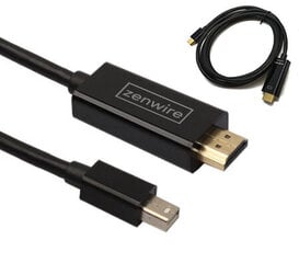 Adapteris Mini DisplayPort HDMI Cable 4k Thunderbolt 180cm Kabelis Macbook Pro Air Un Citiem цена и информация | Кабели и провода | 220.lv