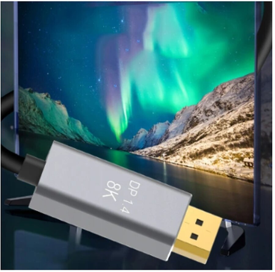 KABELIS USB-C DisplayPort 8K 5K 4K 144 Hz Mac MACBOOK 240Hz Zenwire cena un informācija | Adapteri un USB centrmezgli | 220.lv