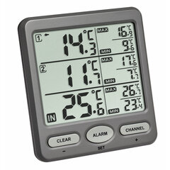 Radio termometrs ar 2 raidītājiem TRIO 30.3062 цена и информация | Метеорологические станции, термометры | 220.lv