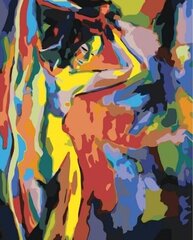 Glezna pēc numuriem " Sieviete starp krāsām " 40x50 G RO281 cena un informācija | Gleznas pēc numuriem | 220.lv