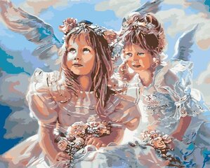 Glezna pēc numuriem " Eņģeļu meitenes " 40x50 G KTMK-03112 cena un informācija | Gleznas pēc numuriem | 220.lv