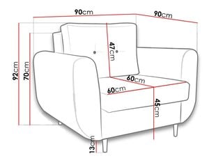 Atzveltnes krēsls Dynan I-Endo 7708 cena un informācija | Atpūtas krēsli | 220.lv