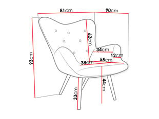 Кресло COPSE-Kronos 22 цена и информация | Кресла в гостиную | 220.lv