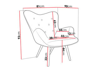 Krēsls COPSE-Kronos 29 cena un informācija | Atpūtas krēsli | 220.lv