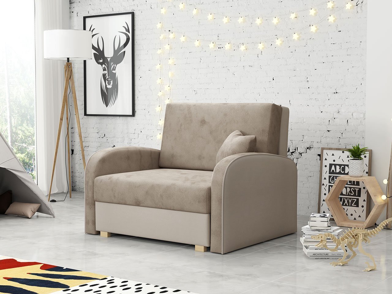 Mazs dīvāns CLIVIA SOFT I-Mono 232 + Sorriso 5 cena un informācija | Atpūtas krēsli | 220.lv