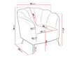 Atzveltnes krēsls TERKAZ-Eureka 2132 zelta цена и информация | Atpūtas krēsli | 220.lv