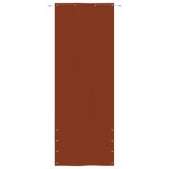 VidaXL balkona aizslietnis, 80x240 cm, sarkanbrūns oksforda audums cena un informācija | Saulessargi, markīzes un statīvi | 220.lv