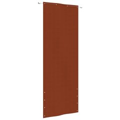 VidaXL balkona aizslietnis, 80x240 cm, sarkanbrūns oksforda audums цена и информация | Зонты, маркизы, стойки | 220.lv