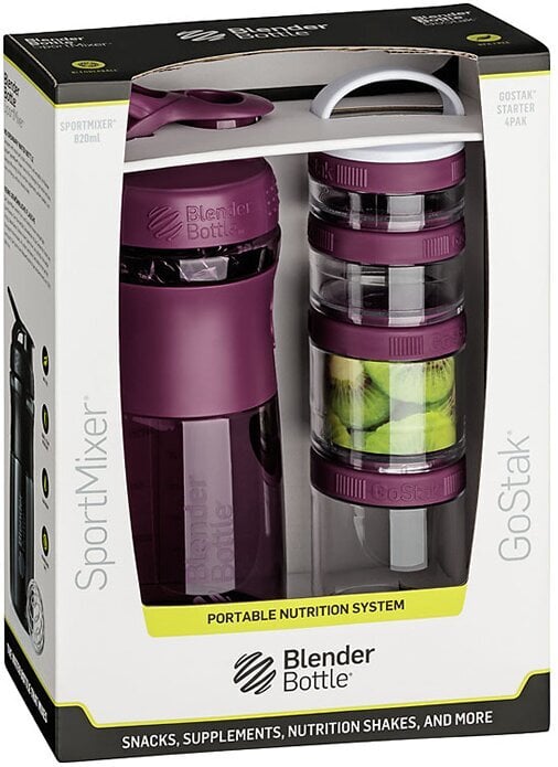 Blender Bottle Blender bottle combo pak sportmixer kratītājs un gostak starter 4pak - Plūme cena un informācija | Ūdens pudeles | 220.lv