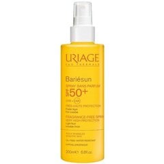 Izsmidzināms sauļošanās krēms Uriage Bariésun Fragrance-Free SPF 50+, 200ml cena un informācija | Sauļošanās krēmi | 220.lv