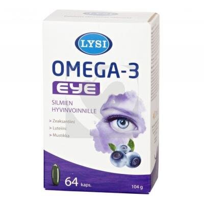 Uztura bagātinātājs - zivju eļļa, LYSI Omega3 Eyes augu kaps. N64 цена и информация | Vitamīni, preparāti, uztura bagātinātāji imunitātei | 220.lv