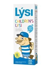 Uztura bagātinātājs - zivju eļļa LYSI Children's, mencu aknu, 240 ml cena un informācija | Vitamīni, preparāti, uztura bagātinātāji labsajūtai | 220.lv