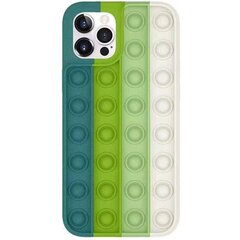 Mocco Bubble Case Aizmugurējais Antistresa Silikona Apvalks Priekš Apple iPhone 12 / 12 Pro Tumši Zaļš cena un informācija | Telefonu vāciņi, maciņi | 220.lv