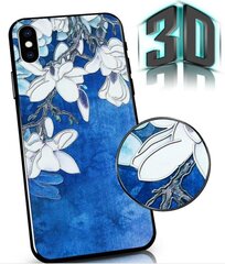 Mocco Flowers Aizmugurējais Apvalks 3D Priekš Samsung Galaxy A72 Zils cena un informācija | Telefonu vāciņi, maciņi | 220.lv