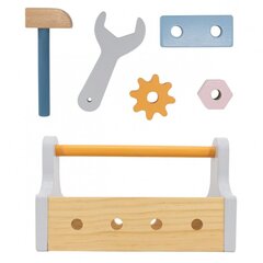Деревянный ящик для инструментов с инструментами цена и информация | Развивающие игрушки | 220.lv