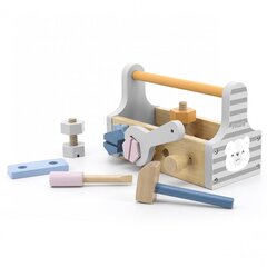 Деревянный ящик для инструментов с инструментами цена и информация | Развивающие игрушки | 220.lv