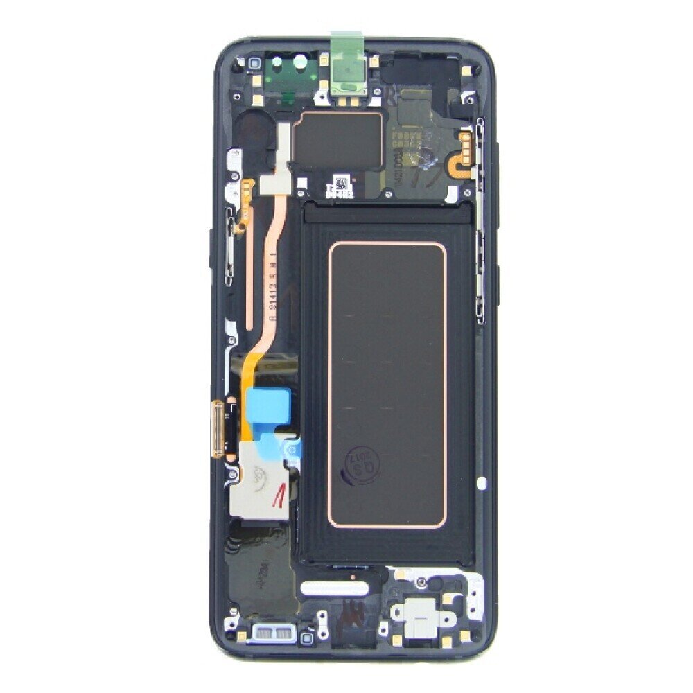 Rezerves daļa Samsung displeja bloks G950F Galaxy S8 melns GH97-20457A cena un informācija | Telefonu rezerves daļas un instrumenti to remontam | 220.lv