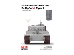 Rye Field Model, Tiger I Late Production Up-grade Ver. Workable Track Links, 1/35, 5017U цена и информация | Принадлежности для рисования, лепки | 220.lv