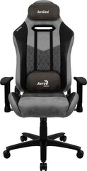 Spēļu krēsls Aerocool Duke AeroSuede Universal, melns/pelēks cena un informācija | Biroja krēsli | 220.lv