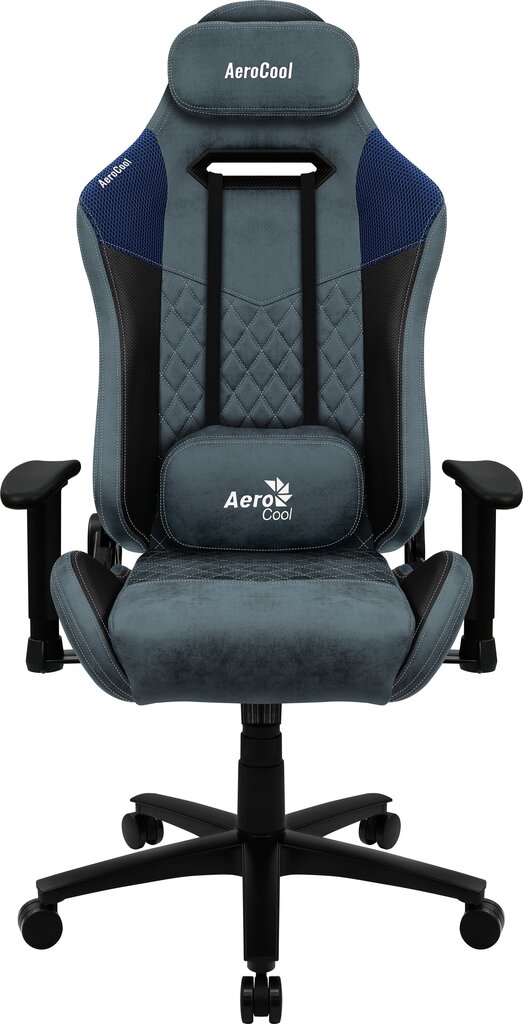 Aerocool DUKE AeroSuede Universāls spēļu krēsls, melns/zils cena un informācija | Biroja krēsli | 220.lv