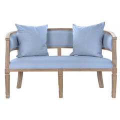 Dīvāns DKD Home Decor Zils Lins Kaučuka koks (122 x 69 x 72 cm) cena un informācija | Dīvāni | 220.lv
