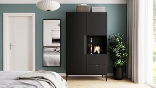 Шкаф NORE Lanzzi, черный цвет цена и информация | Шкафы | 220.lv
