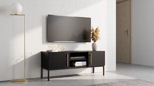 Televizora skapītis NORE Lanzzi, melns cena un informācija | TV galdiņi | 220.lv
