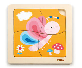 Пазл Viga 50136 для малышей - бабочка цена и информация | Пазлы | 220.lv