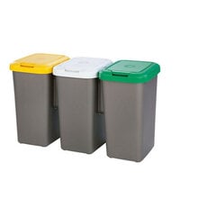 Atkārtoti Pārstrādājamo Atkritumu Tvertne Tontarelli Plastmasa Pelēks (77 X 32 x 47,5 cm) цена и информация | Мусорные баки | 220.lv