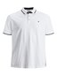 JACK & JONES vīriešu polo krekls 12143859*02, balts 5715102757299 cena un informācija | Vīriešu T-krekli | 220.lv