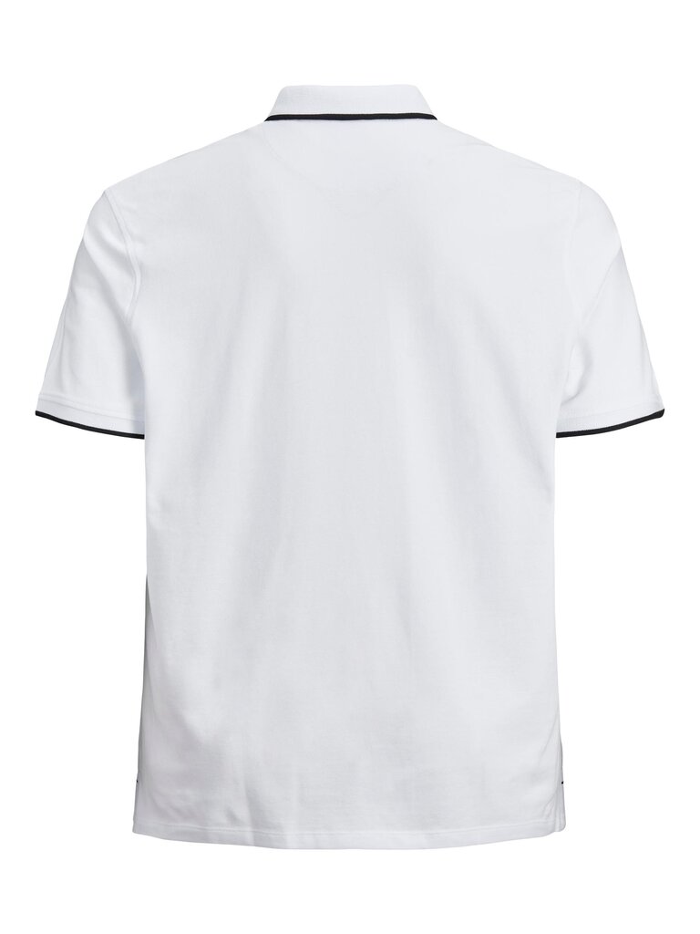 JACK & JONES vīriešu polo krekls 12143859*02, balts 5715102757299 cena un informācija | Vīriešu T-krekli | 220.lv