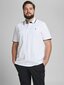 JACK & JONES vīriešu polo krekls 12143859*02, balts 5715102757299 cena un informācija | Vīriešu T-krekli | 220.lv