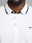 JACK & JONES vīriešu polo krekls 12143859*02, balts 5715102757299 cena un informācija | Vīriešu T-krekli | 220.lv