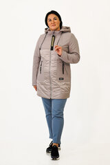 Комбинированная приталенная утеплённая куртка с модной фурнитурой цена и информация | Женские куртки | 220.lv
