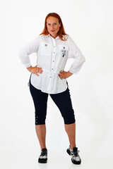 Blūze-krekls ar aukliņu ar kabatu un atloku цена и информация | Женские блузки, рубашки | 220.lv