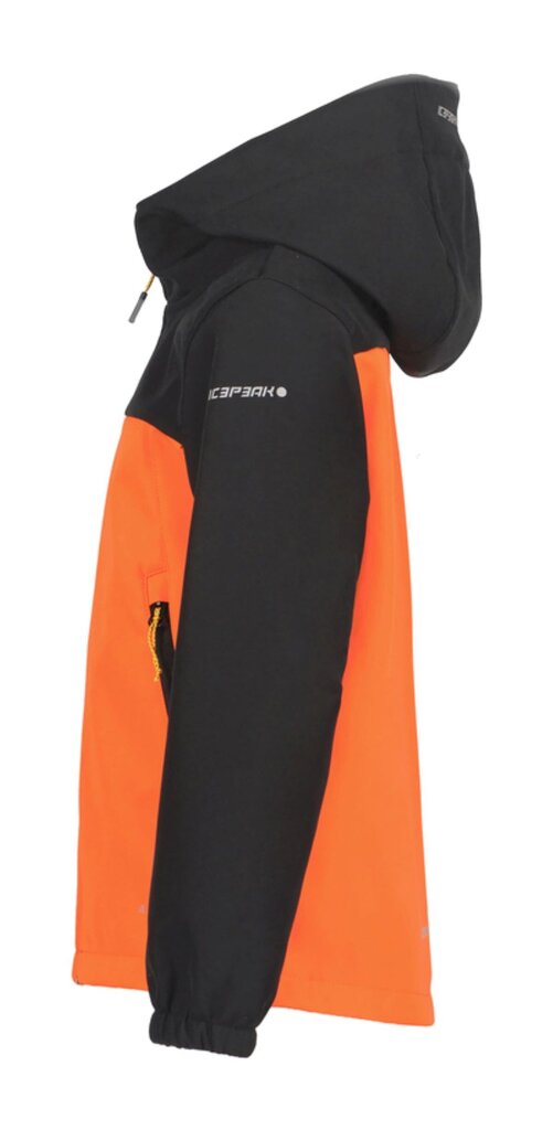 ICEPEAK BĒRNU SOFTSHELL JAKA Konan 51897-2*455, oranžs/melns 6438522639134 cena un informācija | Zēnu virsjakas | 220.lv