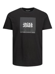 Jack & Jones bērnu T-krekls 12216396*01, melns 5715305945868 cena un informācija | Zēnu krekli | 220.lv