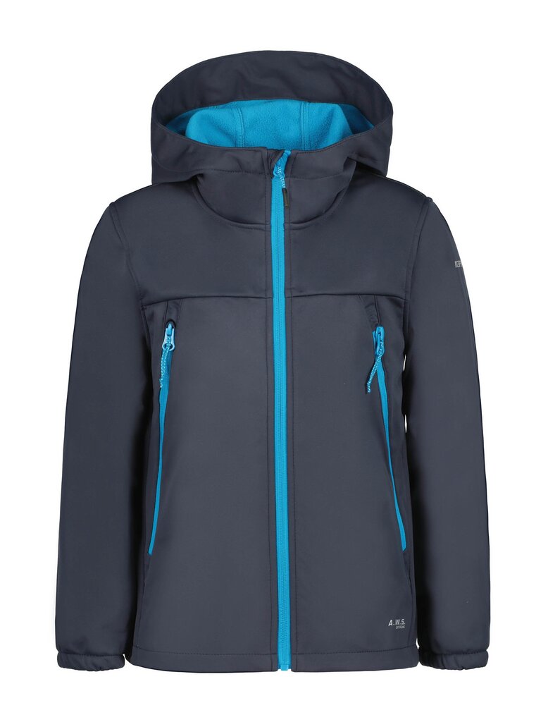 Icepeak softshell jaka Kline 51897-9*395, pelēks/tirkīzs 6438513936860 cena un informācija | Zēnu virsjakas | 220.lv