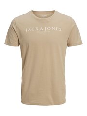 Jack & Jones vīriešu T-krekls 12221934*01, beež 5715314288185 cena un informācija | Vīriešu T-krekli | 220.lv