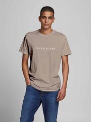 Jack & Jones vīriešu T-krekls 12221934*01, beež 5715314288185 cena un informācija | Vīriešu T-krekli | 220.lv