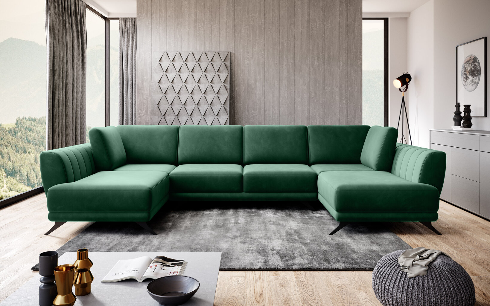 Universāls stūra dīvāns NORE Larco, zaļš цена и информация | Stūra dīvāni | 220.lv
