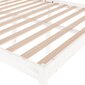vidaXL gultas rāmis, balts, priedes masīvkoks, 150x200 cm, divvietīgs cena un informācija | Gultas | 220.lv
