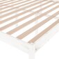 vidaXL gultas rāmis, balts, priedes masīvkoks, 180x200 cm, divvietīgs цена и информация | Gultas | 220.lv
