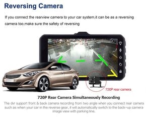 Видеорегистратор, Регистратор вождения с сенсорным экраном цена и информация | Nav norādīts Автотовары | 220.lv