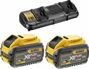 Flexvolt komplekts 2x9.0Ah+ład.DEWALT DCB132X2-QW cena un informācija | Skrūvgrieži, urbjmašīnas | 220.lv