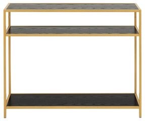 Konsole Seaford, melna/zeltaina cena un informācija | Konsoles galdiņi | 220.lv