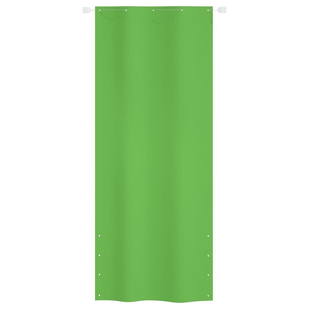 VidaXL balkona aizslietnis, 100x240 cm, gaiši zaļš oksforda audums цена и информация | Saulessargi, markīzes un statīvi | 220.lv